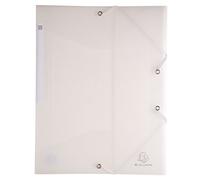 Exacompta - Réf. 55860E - Paquet de 10 chemises à élastiques Chromaline - pochettes 3 rabats - en polypropylène translucide - dimensions 24 x 32 cm pour documents au format A4 - couleur incolore