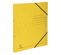 Exacompta 10 Classeurs Carte Lustrée Imprimée A4 2 Anneaux Jaune