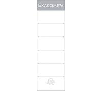 Exacompta 10 Étiquettes Cartonnées pour Classeurs à Levier Blanc Dos 50 mm