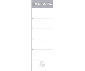 Exacompta 10 Étiquettes Cartonnées pour Classeurs à Levier Blanc Dos 50 mm