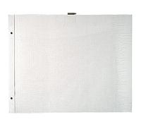 Exacompta Réf.16812E - Sachet 10 recharges 37x29 cm blanches pour album à vis, intercalaires cristal