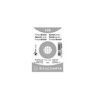 Exacompta Fiches Bristol 100 F. A7 quadrillé blanc s/s film
