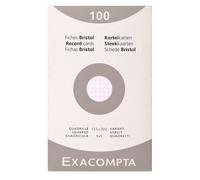 EXACOMPTA 100 Fiches Bristol 125x200mm quadrillées 5x5mm Blanc