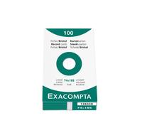 Exacompta 100 Fiches Bristol A7 Blanc Ligné Non Perforées Sous Film