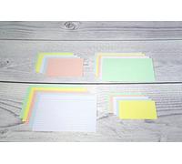 Exacompta 100 Fiches Bristol A7 blanc ligné non perforées sous film