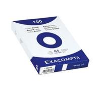 Exacompta Fiches bristol A5 lignées - Paquet 100 - Jaune - Non perforées - Réf 10828SE