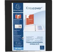 Exacompta 10x Classeur PP 4 anneaux en D 60mm A4 maxi Noir 51845NE