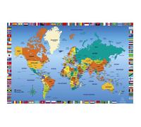 Exacompta 10x Sous-main rigide PVC Monde 37,5x57,5 cm Visuel 29790E
