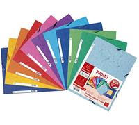 Exacompta 11 Chemises à Élastiques 3 Rabats 400 g/m² Assorties | En carton Colorspan extra résistant avec 3 rabats intérieurs et 2 élastiques pour le bureau et l'école