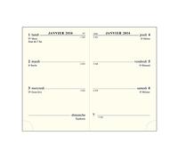 Exacompta - 11840E - Recharge agenda de poche Mini 11 - Semaine/2 pages - 7,5 x 11,5 cm - Janvier à décembre 2026 - Tranche or