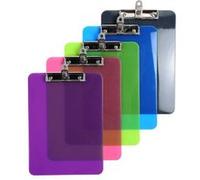 Exacompta - Réf. 12690E - Carton de 10 porte-blocs Iderama avec pinces et porte-stylos - Dimensions : L 31,5 cm x l 22,5 cm - pour feuilles A4 - couleurs assorties bleu, noir, rose, vert anis, violet