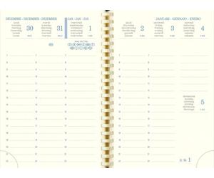 Exacompta - 130847E - Recharge Pour Agenda Semainier de Poche SAD 13S - Format 9 x 13 cm - Septembre 2026 à Décembre 2027 - Période 16 mois - Coloris Assortis - Multilingue (6 Langages)