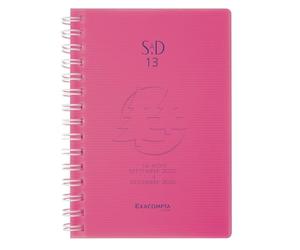Exacompta - 13447E - Agenda semainier de poche SAD 13S Linicolor - 9 x 13 cm - Septembre 2025 à décembre 2026-16 mois - Coloris assortis - Multilingue (6 Langages)