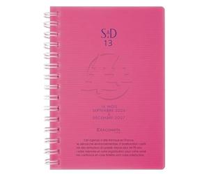 Exacompta - 13447E - Agenda semainier de poche SAD 13S Linicolor - 9 x 13 cm - Septembre 2026 à décembre 2027-16 mois - Coloris assortis - Multilingue (6 Langages)