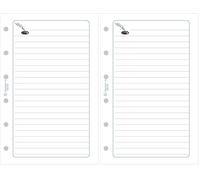 Exacompta - 14215E - Recharge feuilles de notes lignées perforées pour Organiseur Exatime 14 - Feuillets blancs (Lot de 2)