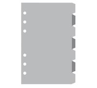 Exacompta 14222E - Recharge intercalaires pour Organiseur Exatime 14 - Jeu de 7 intercalaires - 8,1 x 12,6 cm - Coloris gris