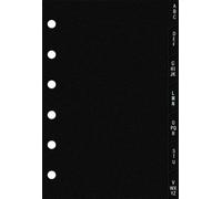 Exacompta Recharge index alphabétique A-Z 14223E Exatime 14 - 7 feuillets - 8,1x12,6 cm - Noir