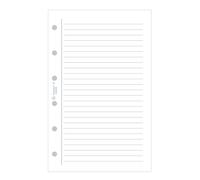 Exacompta 14241E - Recharge feuillets lignés pour Organiseur Exatime 14 - 32 feuillets Travers- 8,1 x 12,6 cm - Coloris blanc