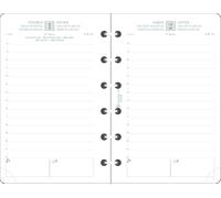 Exacompta - 14350E - Recharge Perforée - Millésimée 12 mois - Pour Organiseur Exatime 14-1 Jour à la Page - Format 12,6 cm x 8,1 cm - Janvier 2026 à décembre 2026 - Multilingue