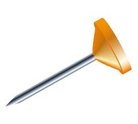 Exacompta 14507E Boite de 100 épingles à tête plate diametre 5 mm de couleur orange