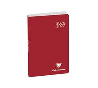 Exacompta - 154075E - Agenda journalier Forum Work & After Classic - 10 x 15 cm - Août 2025 à juillet 2026 - Coloris rouge