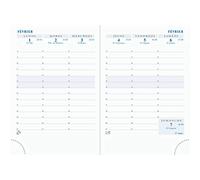 Exacompta - 15840E - Recharge agenda semainier de poche Horizons 15 - 10,5 x 15 cm - Janvier à décembre 2026 - Recharge tranche or