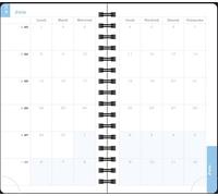 Exacompta - 160432E - Recharge agenda de poche Lady 16S spiralé - 9 x 16 cm - Semainier Janvier à décembre 2025