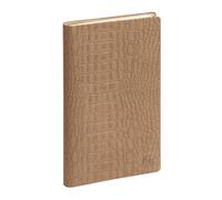 Exacompta 1607657E Agenda de poche Eurotime 16 Baby Croco 9 x 16 cm Semainier Janvier à Décembre 2026 - Noisette