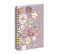 Exacompta 1608027E Agenda de poche Eurotime 16S spiralé Chemin des Marettes intérieur recyclé 9 x 16 cm Semainier Janvier à décembre 2026 - Rose