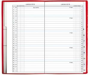 Exacompta 162922E - Recharge Agenda planning mensuel de poche Exaplan 16 - 9 x 16 cm - Janvier à décembre 2026