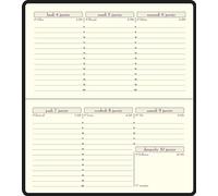 Exacompta 16840E - Recharge agenda semainier de poche Temporel 16 - 8,5 x 16 cm - Janvier à décembre 2026 - Tranche or