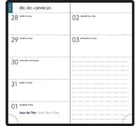 Exacompta - 171812E - Recharge agenda de poche EasyTime 17 - 9 x 17 cm - Janvier à décembre 2026 - Coloris aléatoire