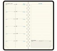 Exacompta - 17822E - Recharge agenda semainier de poche Espace 17S spiralé - 17,5 x 9 cm - Janvier à décembre 2026 - Coloris aléatoire