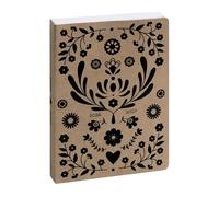 Exacompta 1801024E - Agenda Forum Kraft 12x17 cm - Journalier Août 2026 à Juillet 2027 - Folk noir