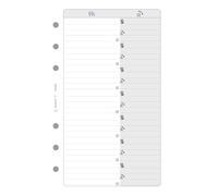 Exacompta 18216E - Recharges adresses-téléphones - Pour organiseur Exatime 17 - 47 feuillets - 10,5 x 17,2 cm - Coloris blanc