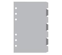 Exacompta 18222E - Recharge Intercalaires pour Organiseur Exatime 17 - Jeu de 7 intercalaires - 10,5 x 17,2 cm - Coloris gris