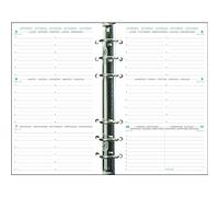 Exacompta - 18240E - Recharge Perforée - Exatime 17-10,5 cm x 17,2 cm - la Semaine sur 2 Pages Avec Une Grille Horizontale - Septembre 2025 à Décembre 2026 - Papier Blanc