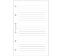 Exacompta 18241E - Recharge feuillets lignés pour Organiseur Exatime 17 - 44 Feuillets Travers - 10,5 x 17,2 cm - Coloris blanc