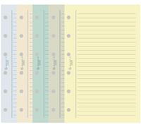 Exacompta 18251E - Recharge feuillets lignés pour Organiseur Exatime 17 - 44 Feuillets - 10,5 x 17,2 cm - Couleurs assorties