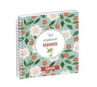 Exacompta 183440E - Agenda de bureau Lady 18S spiralé Dodo & Cath 15 x 17 cm Semainier Janvier à Décembre 2026 - Visuel fleurs
