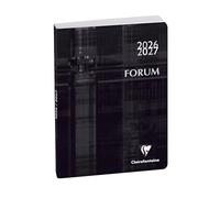 Clairefontaine - Agenda scolaire journalier Forum Metric Août 2025–Juil 2026 12x17 cm Noir