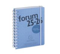 Exacompta 184172E - Agenda journalier Forum Linicolor - 12 x 17 cm - Août 2025 à juillet 2026 - Coloris bleu