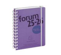Exacompta - 184177E - Agenda journalier Forum Linicolor - 12 x 17 cm - Août 2025 à juillet 2026 - Coloris violet