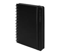 Exacompta - 184277E - Agenda Journalier Forum Black and Color - Format 12 cm X 17 cm - Couverture Polypro Spiralée - Août 2026 à Juillet 2027 - Coloris Noir