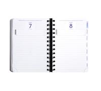 Exacompta - 184277E - Agenda journalier Forum Black & Color - 12 x 17 cm - Août 2025 à juillet 2026 - Coloris rose