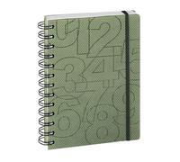 Exacompta - 1844713E - Agenda journalier Forum Preston - 12 x 17 cm - Août 2025 à juillet 2026 - Coloris kaki