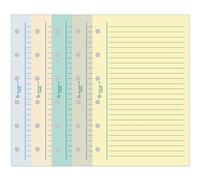 Exacompta - 18551E - Recharge Feuillets Travers pour Organiseur Exatime 17 - 44 feuillets - 9,8 x 17 cm - Coloris aléatoires