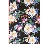 Exacompta - 186172E - Agenta journalier Forum Rip Curl - Couverture cartonnée imprimée et rembordée - 12,5 cm x 17,5 cm - Août 2022 à juillet 2023 - motif fleurs