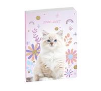 Exacompta 1877824E - Agenda Forum Animaux Chat Blanc12 x 17 cm Journalier Août 2025 à Juillet 2026 - Visuel chat blanc