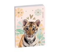 Exacompta - 187789E - Agenda journalier Forum Animaux - 12 x 17 cm Août 2025 à juillet 2026 - Visuel tigre
